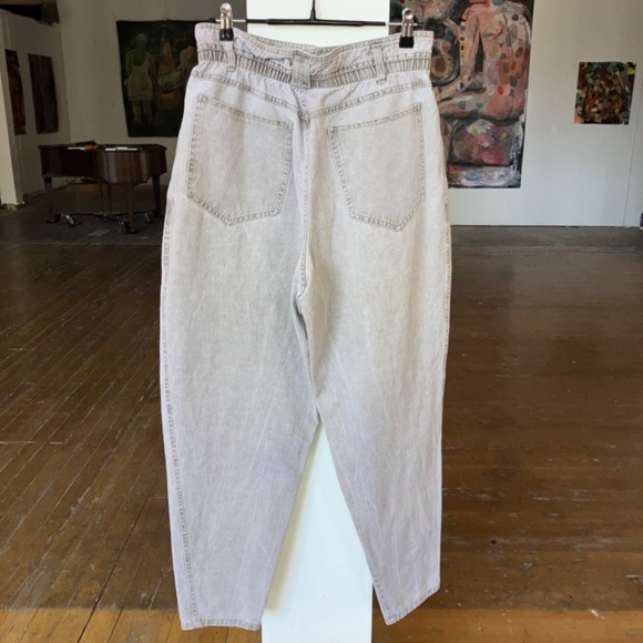 Vintage light gray paper bag waist denim - Picture 7 of 7